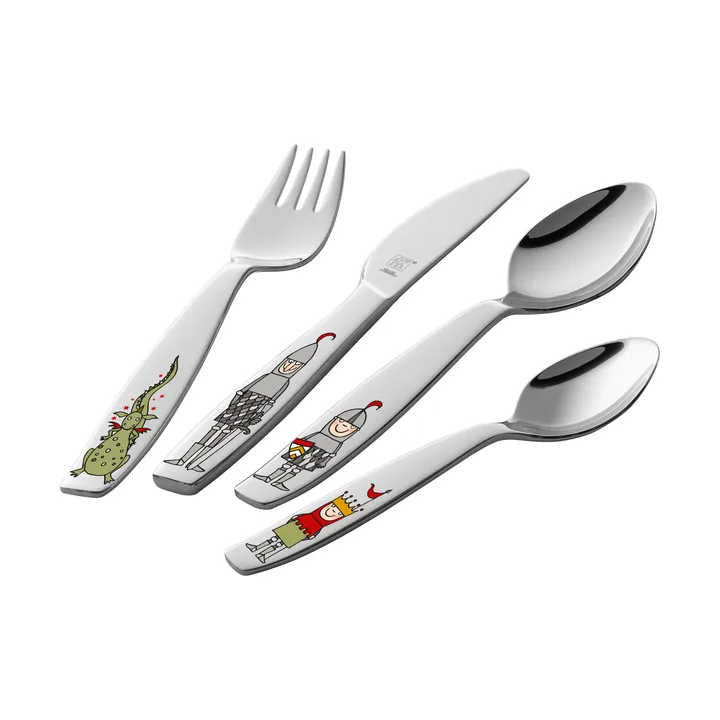 Zwilling Twin kids儿童餐具套装4件套 - Eckbert骑士图案 - Zwilling